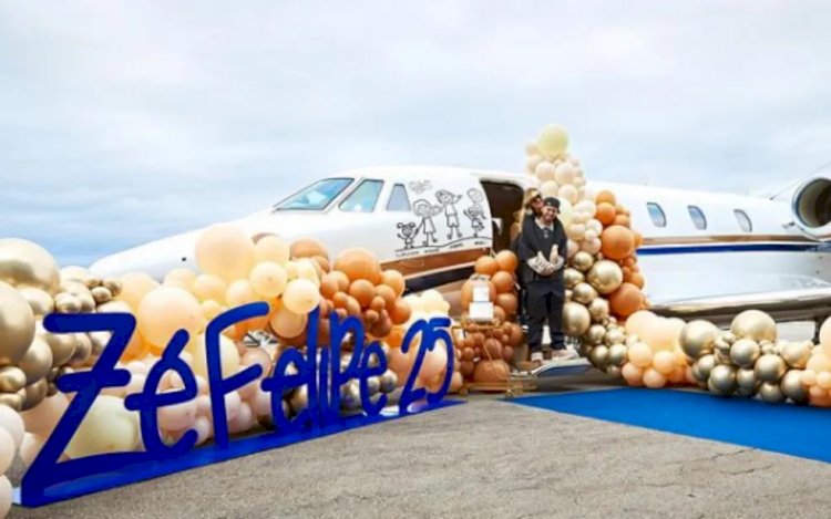 Zé Felipe ganha avião de presente de aniversário de Virginia: 'Ganhei da minha gata'